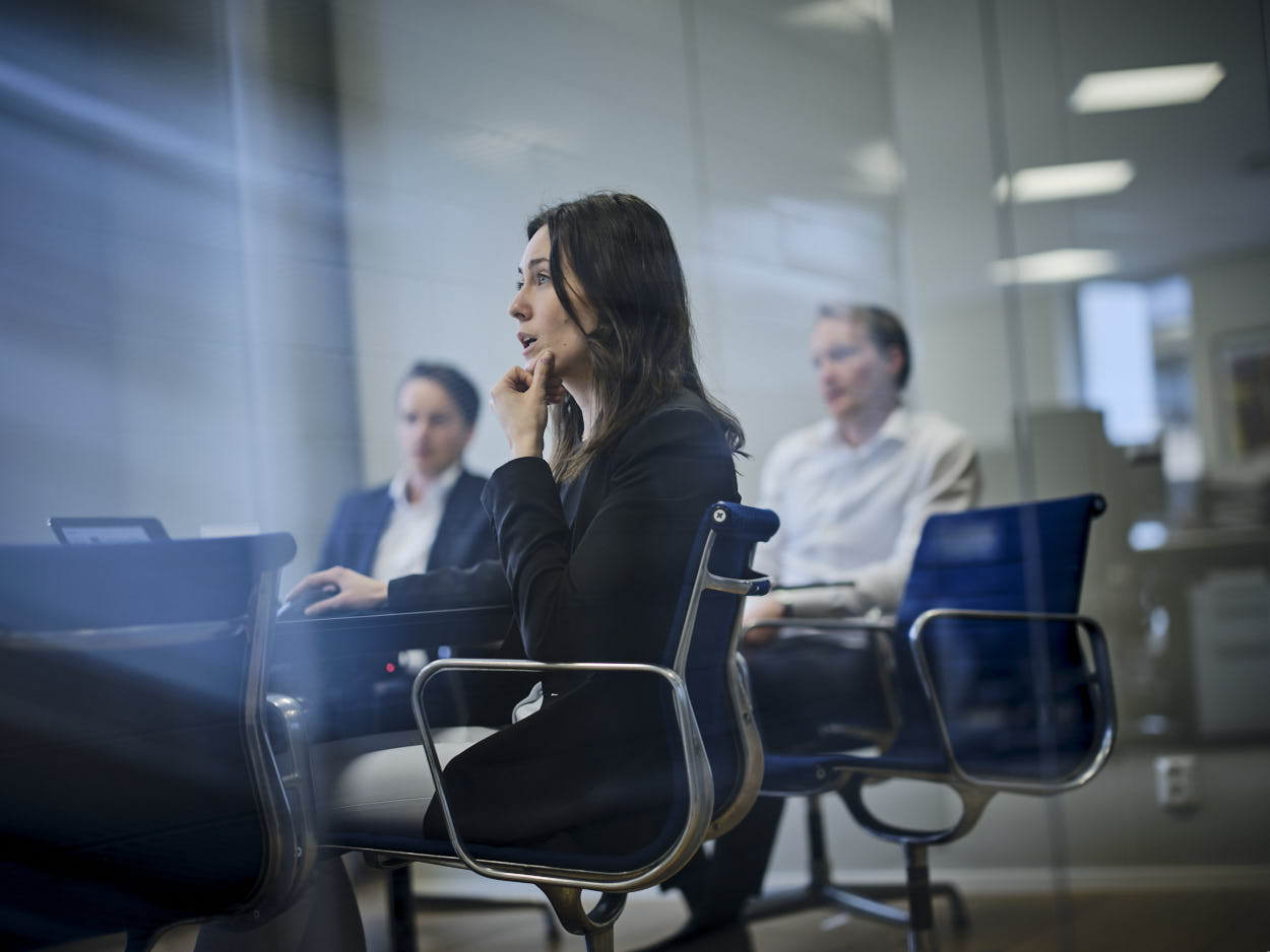 Staff from the Clarksons Oslo office engaged in a presentation