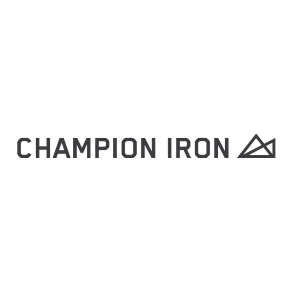 Logo with "CHAMPION" text and a stylised mountain graphic on a black background.