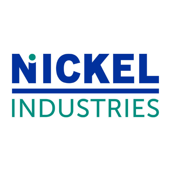 Logo with "NICKEL" in blue and "INDUSTRIES" in green on a black background.