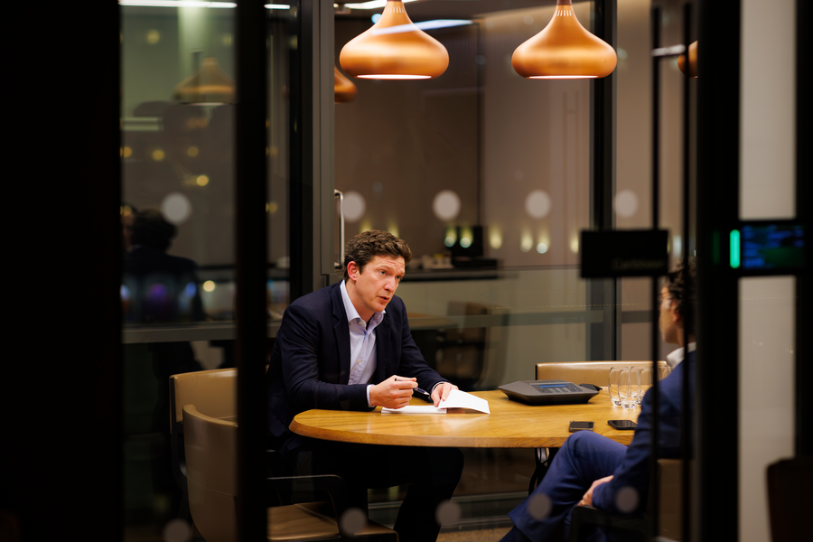 Tim Francis in a meeting