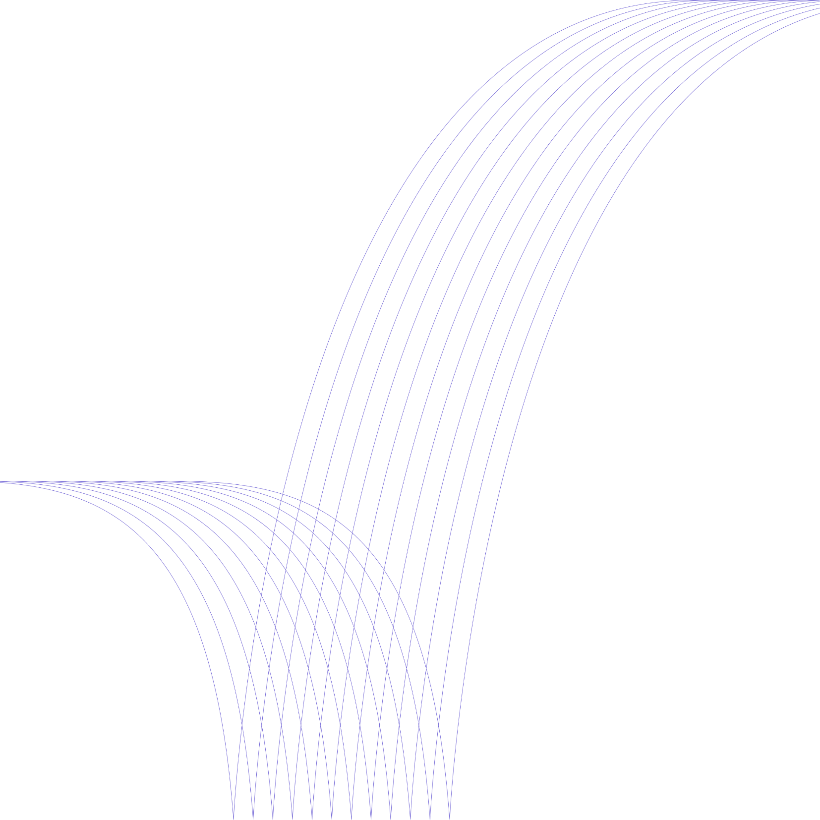 Curved lines creating a wave-like pattern.