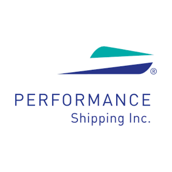 Logo for Performance Shipping Inc. with a stylised ship graphic.
